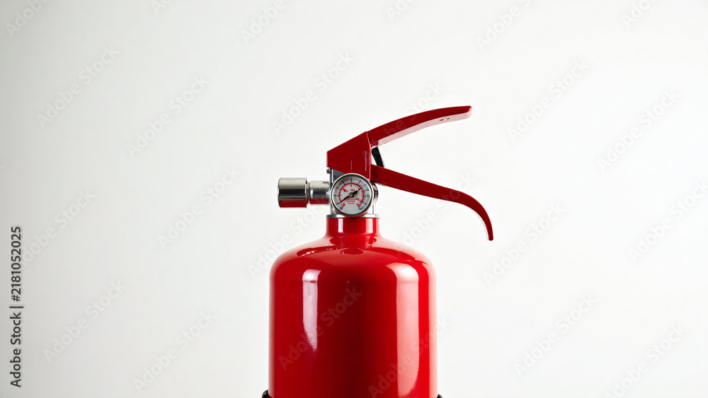 Obraz premium Fire Extinguisher Close-Up for Safety and Emergency Use