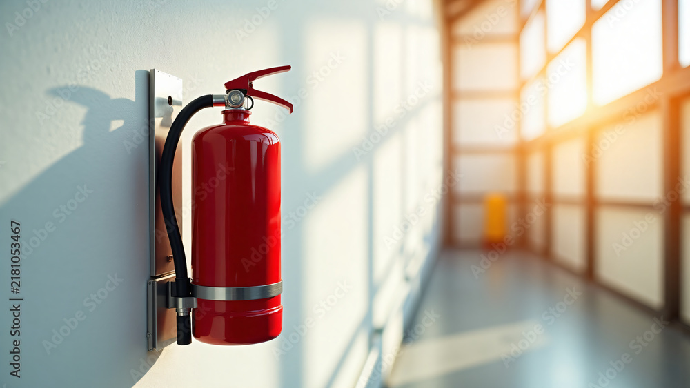 Obraz premium Fire Extinguisher Workplace Safety Industrial Setting