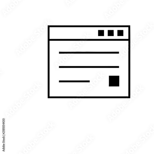 Simple browser window icon