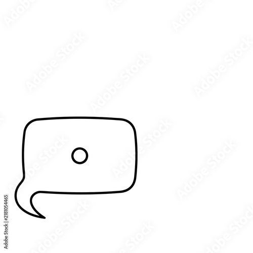 Speech bubble with a circle inside