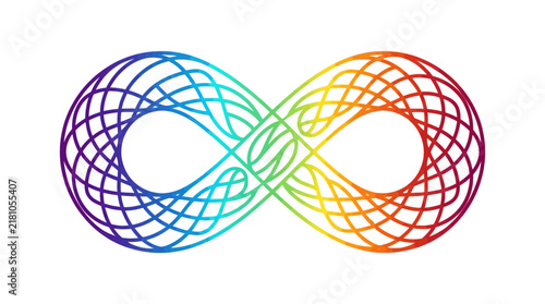 Infinity Symbol Rainbow Pattern Isolated