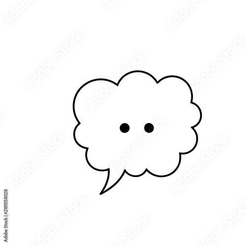 Speech bubble with two dots
