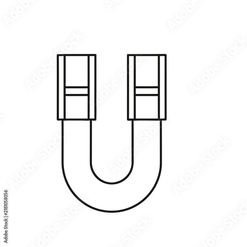 U-shaped magnet outline