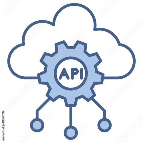 API Interface Blue Icon