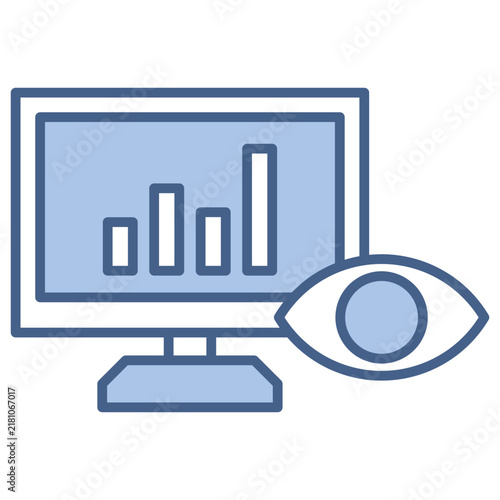 Predictive Analytics Blue Icon