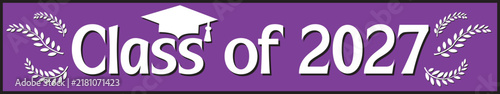 Seniorclass of 2027 horizontal banner 2 purple