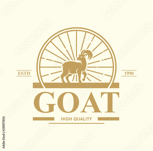 Принти на полотні Goat Logo Design template Illustration Vector