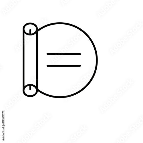 Scroll icon with lines