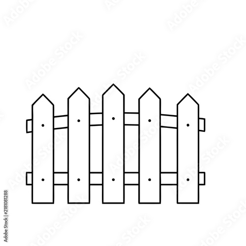 Simple Picket Fence Illustration