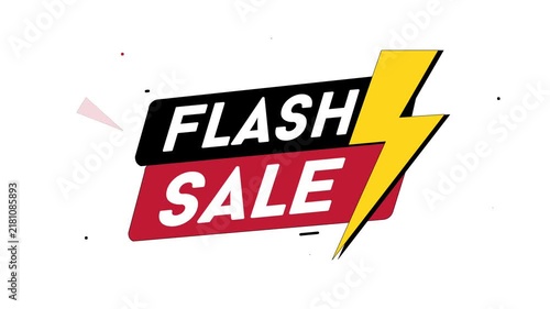 Flash Sale Lightning Bolt Animation for Shopping Promotion