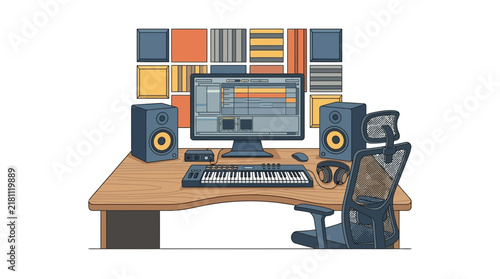 Canvastavla Home music studio setup