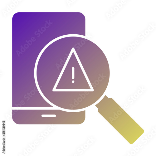 Threat Detection icon illustration. This is a vector single icon with a solid gradient style. It is suitable for various purposes, including website design, mobile app design, and logo design.