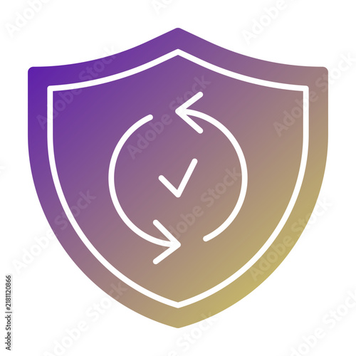 Security Update icon illustration. This is a vector single icon with a solid gradient style. It is suitable for various purposes, including website design, mobile app design, and logo design.