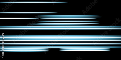 Abstract light streaks with motion blur in dark background representing data transfer or speed