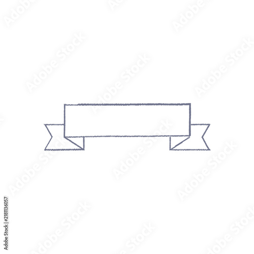 Scribble Ribbon Hand Drawn