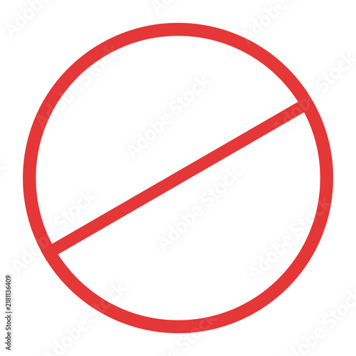 Naklejka Forbidden Sign Element