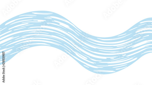 Abstract blue flowing lines form a smooth wave-like pattern suitable for graphic design and backgrounds.