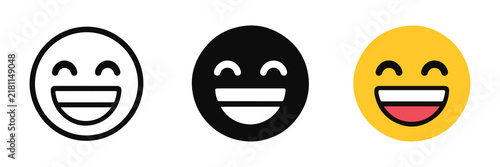 Smile Beam Happy Face Reaction Icon