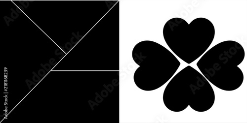 Modern collage 4 frame photos. Template for portfolio. Photo tiles layout. Vector illustration.