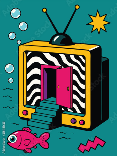 70 Colorful surreal cartoon illustrations with quirky characters