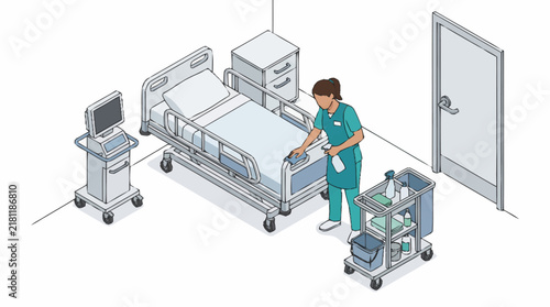 Medical nurse assisting patient transfer.