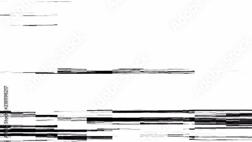Digital Glitch Horizontal line displacement and flickering artifacts simulating signal interference. Alpha chanel in 4k video