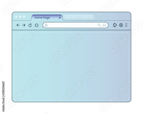 Clean web browser interface design with tabs for modern software application view