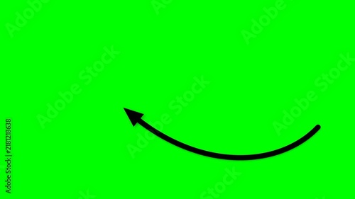 Bright green background with black curved arrow perfect for presentations, websites, signs, infographics, and marketing materials with a modern design.