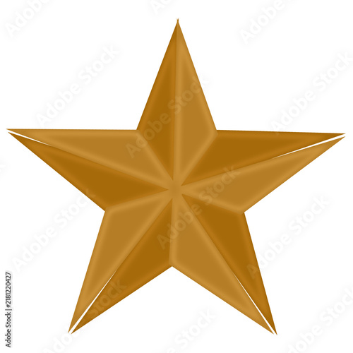 Golden star shape illustration