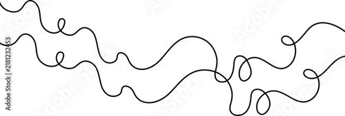 Abstract Minimalist Continuous Line Wave Background with Organic Wavy Curves and Modern Fluid Linear Design