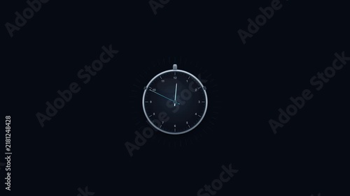 Premium stopwatch animation featuring a detailed analog timer with synchronized radial time pulses, kinetic lines, glowing tick marks and controlled particle reactions. The external effects respond to