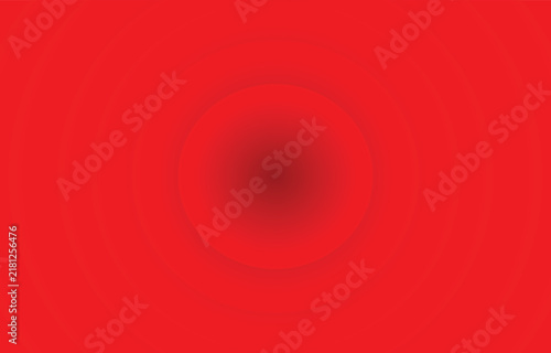 Abstract Red Concentric Circles Background Vector - Radial Target Ripple Tunnel