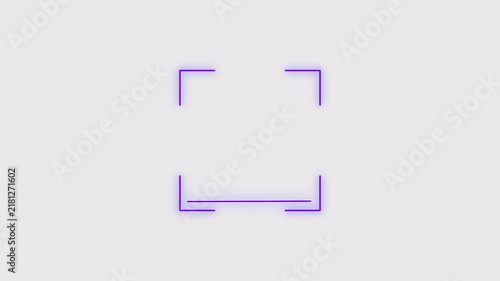 Futuristic Scanning Frame Animation with Glowing Corner Brackets