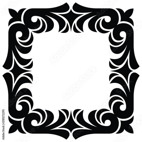 Solid Baroque Scroll Square Frame