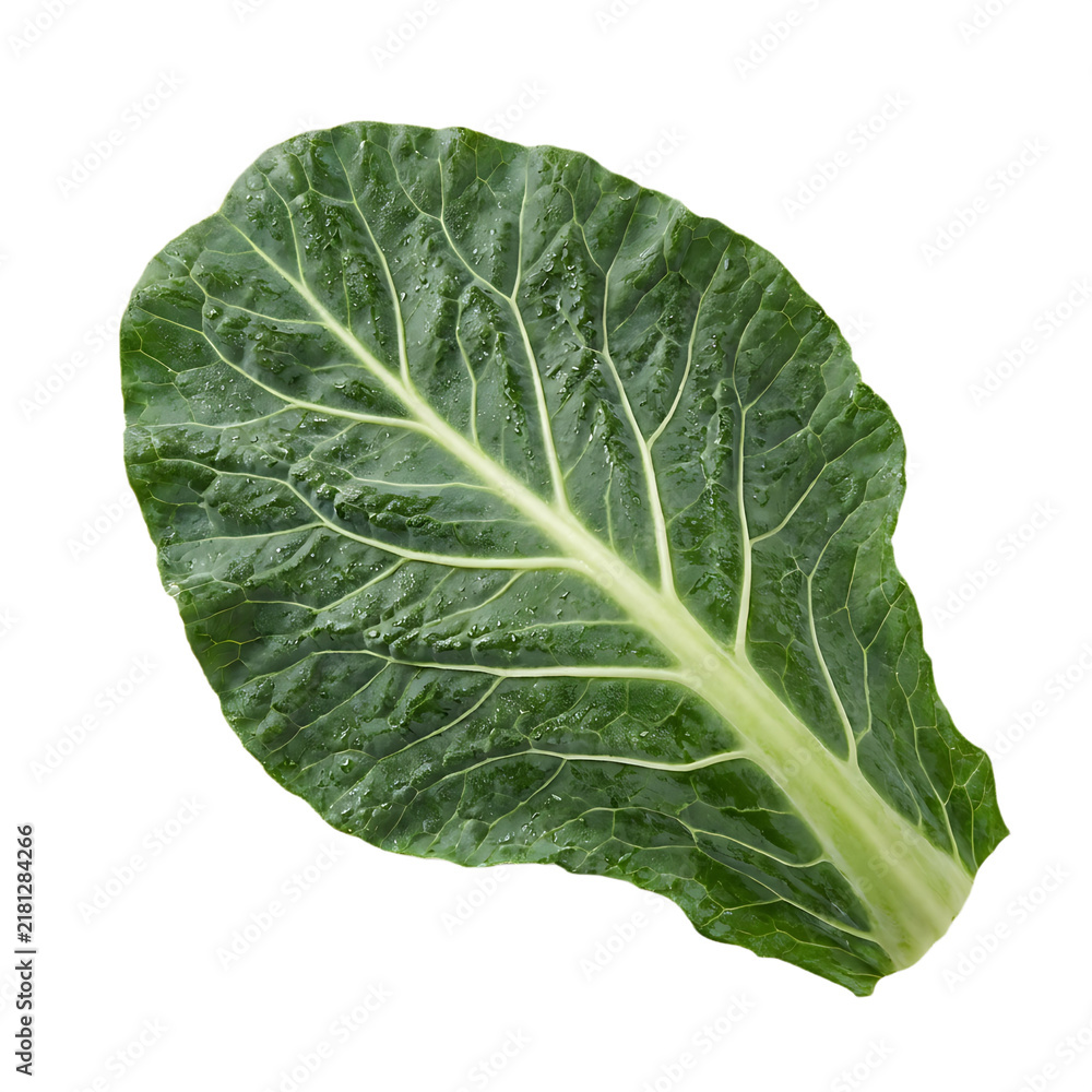 Fototapeta premium Broccoli Leaf Isolated On Transparent Background