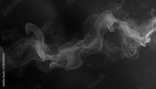 Smoke Swirl on Black Background with Flowing Waves, Soft Light, Abstract Curves, Misty Motion, Flame-Like Shapes and Atmospheric Artistic Design