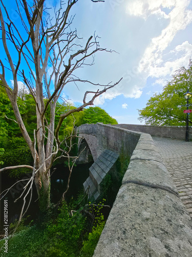 Fotografie historic Brig o' Balgownie, a 13th-century single-arch medieval bridge spanning