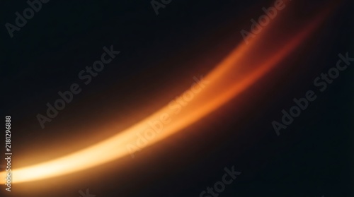 Curved orange atmospheric glow on planetary limb against pure dark space background ideal for astronomy design projects.