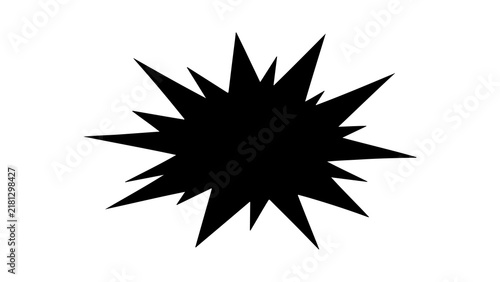 Comic Book Explosion Starburst Shape Silhouette Vector