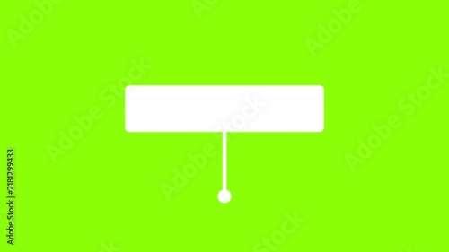 Animation Simple Call Out No Title, HUD elements element on green screen background