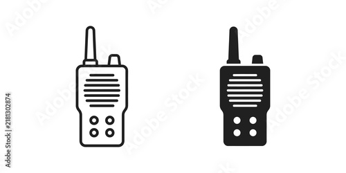 фотографія Portable walkie talkie radio communicator icons for wireless talking