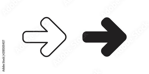 Plakat Directional right arrow icons for navigation and next step interface.