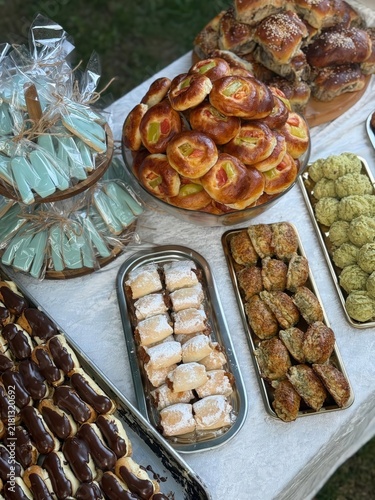 Assorted Pastries and Snacks Flat Lay