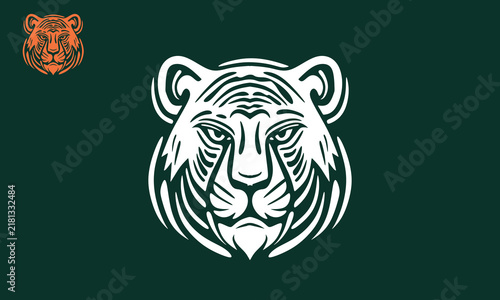 smart tiger head logo, an icon for best company vector illustration