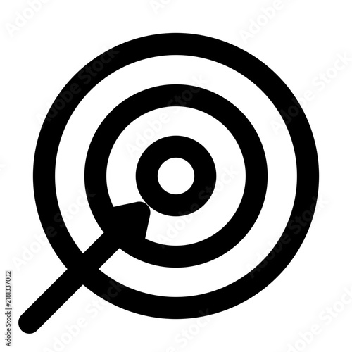 Photography Archery target with arrow icon