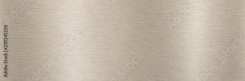 Brushed champagne metal texture background, elegant satin nickel finish with soft light reflections, horizontal metallic surface for luxury product design and industrial branding projects