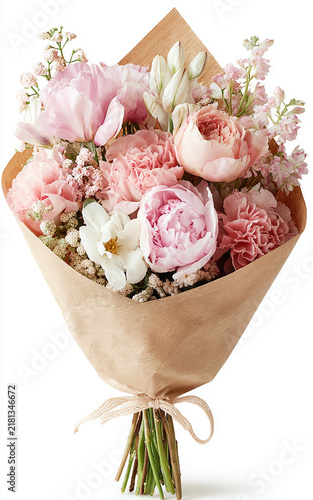Elegant Pink and White Flower Bouquet