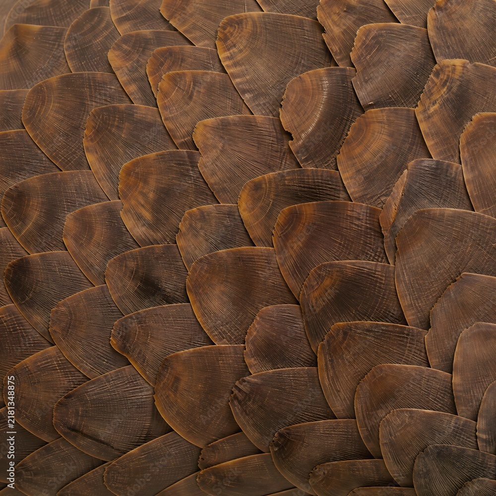Obraz premium Overlapping Pangolin Scales Texture Seamless Background Pattern