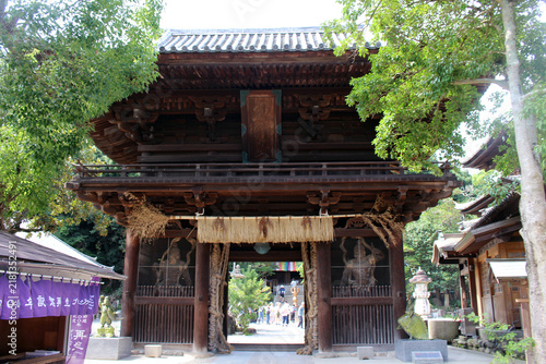 Bild auf Leinwand Niomon Gate and Shimenawa Talisman at Ishite-ji (Temple 51) on Shikoku Henro Pil