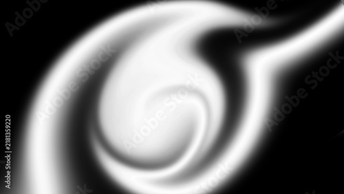 Modern minimalist black and white spiral design background, abstract fluid wave motion blur monochrome wallpaper.